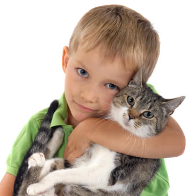 Boy Holding Cat